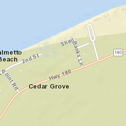 Palmetto Beach Alabama Street Map