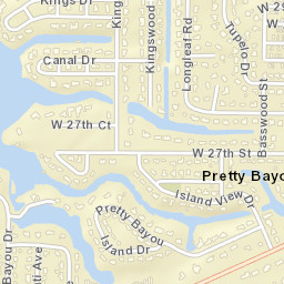 Pretty Bayou Florida Street Map