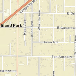 Hiland Park Florida Street Map