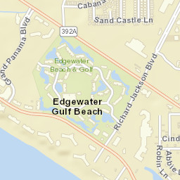Edgewater Gulf Beach Florida Street Map