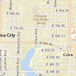 Panama City Florida Street Map