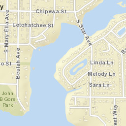 Old Callaway Florida Street Map