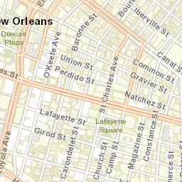 New Orleans, LA, United States Street Map