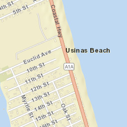 Usina Beach Florida Street Map