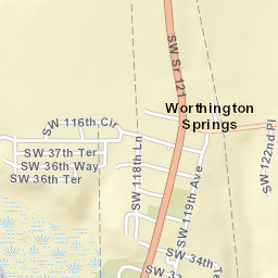 Worthington Springs Florida Street Map
