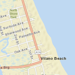 Vilano Beach Florida Street Map