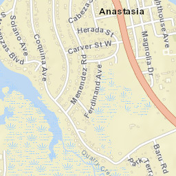 Anastasia Florida Street Map