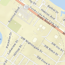 Park of the Palms Florida Street Map