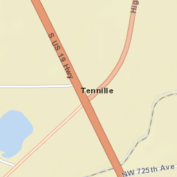 Tennille Florida Street Map
