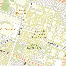 University of Houston 3 Cougar Place Houston TX Street Map