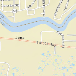 Jena Florida Street Map