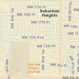 Suburban Heights Florida Street Map