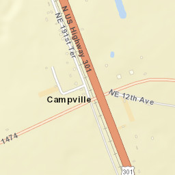 Campville Florida Street Map