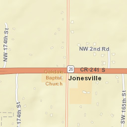 Jonesville Florida Street Map