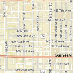 Gainesville, Florida Street Map