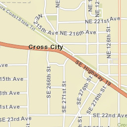 Cross City Florida Street Map