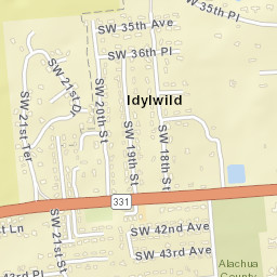 South Idylwild Florida Street Map