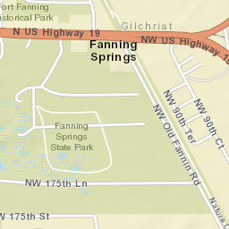 Fanning Springs Florida Street Map