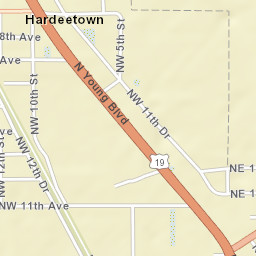 Hardeetown Florida Street Map