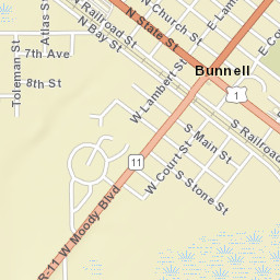 Bunnell Florida Street Map