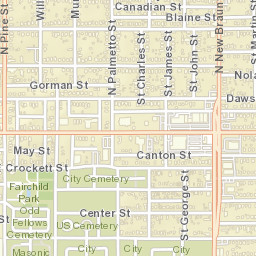 2039-2099 East Houston Street, San Antonio Street Map