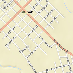 400-498 Avenue East, Shiner, TX 77984 Street Map