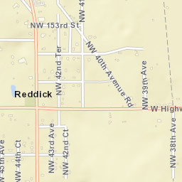 Reddick Florida Street Map