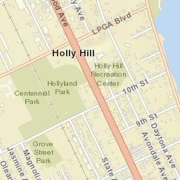 Holly Hill Florida Street Map