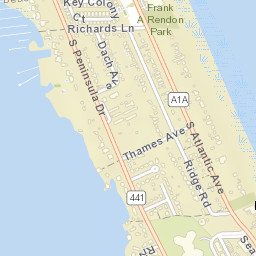 Daytona Beach Shores Florida Street Map