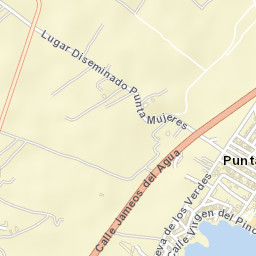 Punta de Mujeres Street Map