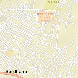 Sardhana Street Map