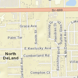 North De Land Florida Street Map