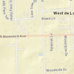 West De Land Florida Street Map
