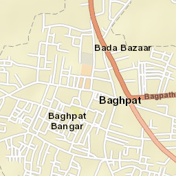 Baghpat Street Map