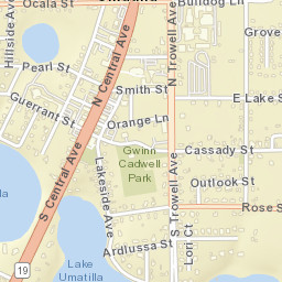 Umatilla Florida Street Map