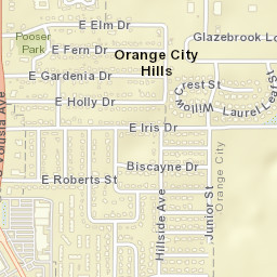 Orange City Hills Florida Street Map