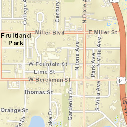 Fruitland Park Florida Street Map
