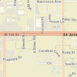 Saint Josephs Florida Street Map