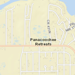 Panacoochee Retreats Florida Street Map