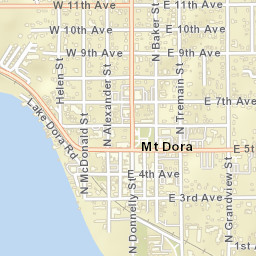 Mount Dora Florida Street Map