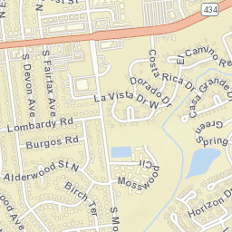Winter Springs Florida Street Map