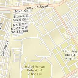 North East Delhi Street Map
