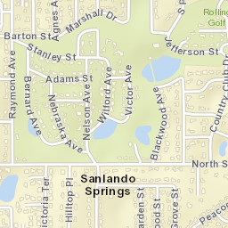 Sanlando Springs Florida Street Map