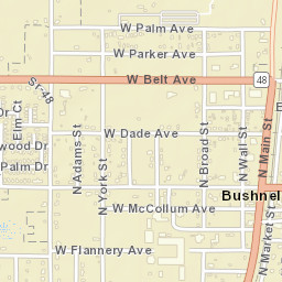 Bushnell Florida Street Map
