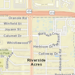 Riverside Acres Florida Street Map