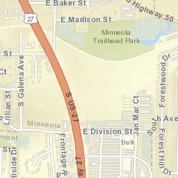 Minneola Florida Street Map