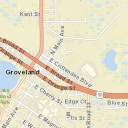 Groveland Florida Street Map