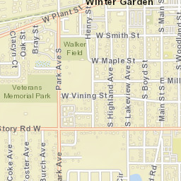 Winter Garden Florida Street Map