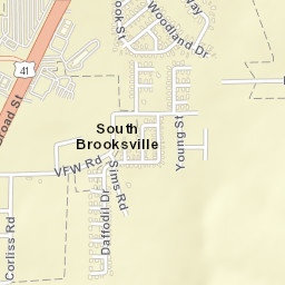 South Brooksville Florida Street Map