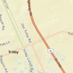 Trilby Florida Street Map